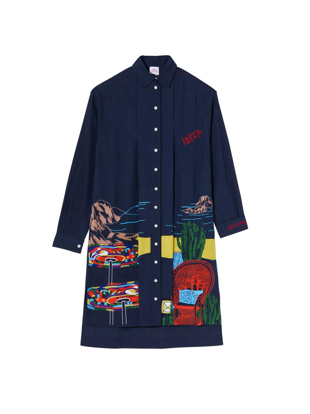 Ibiza, Spain, Palma de Mallorca Navy Blue - K-shirt button down K-shirt Button Down
