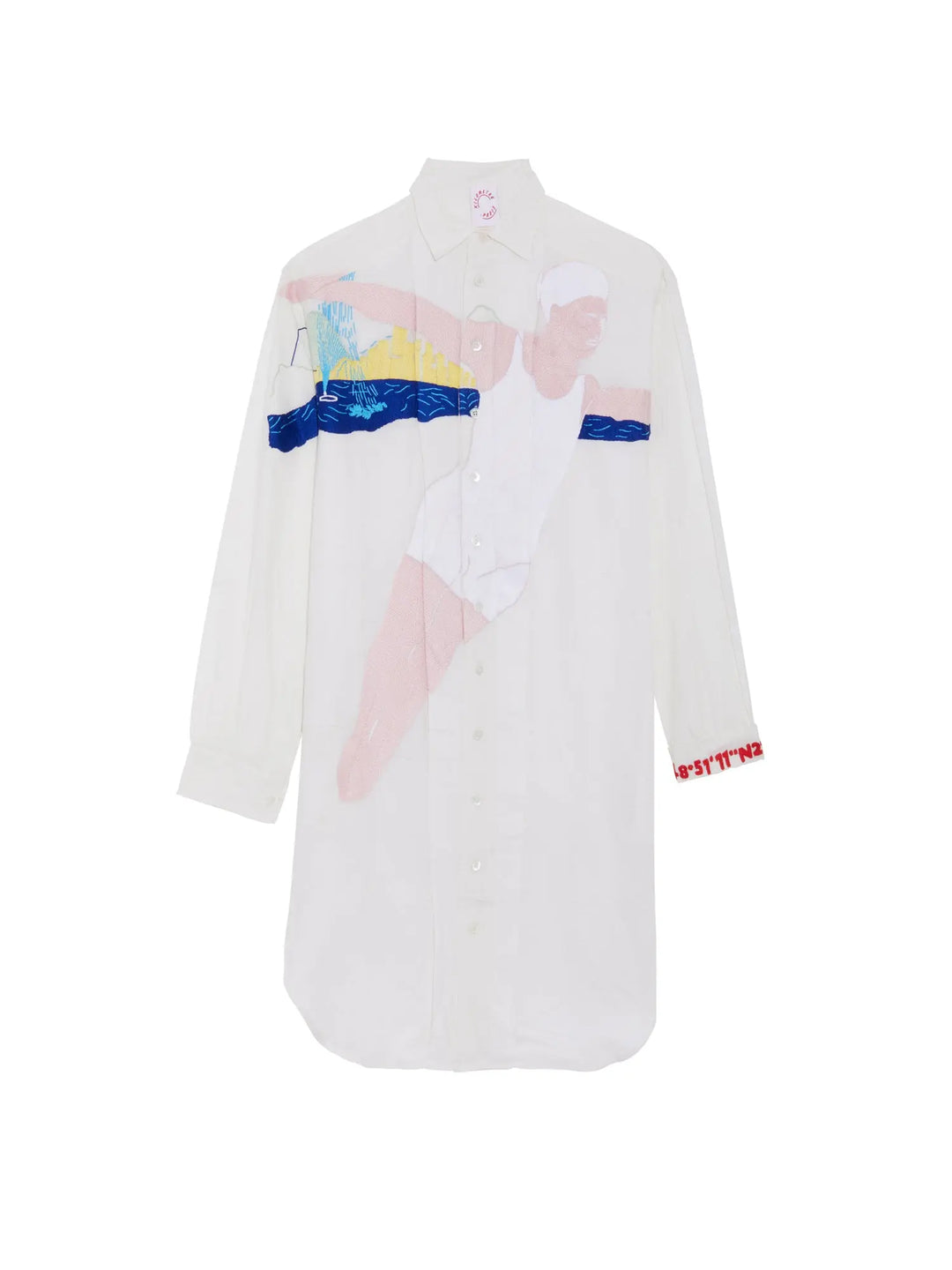 The swimmer, Geneva, Switzerland - K-shirt button down K-shirt Button Down