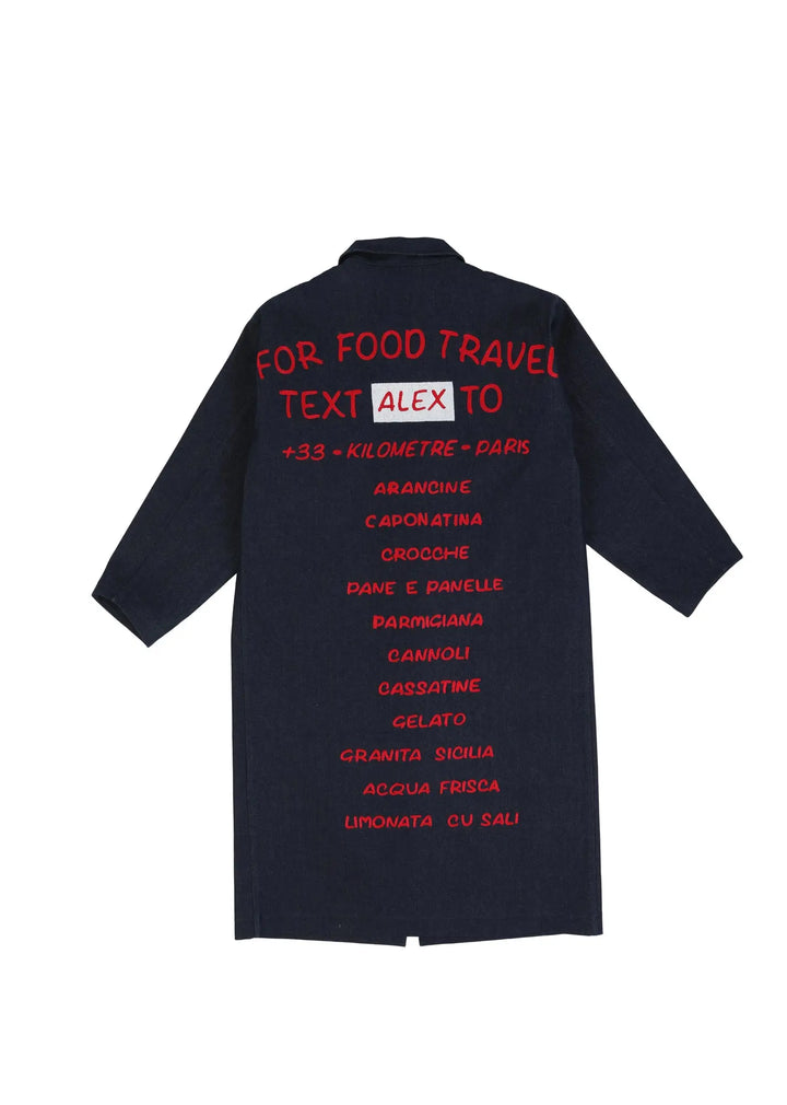 For food travel call Alex  - Dust Coat