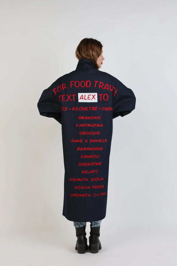 For food travel call Alex  - Dust Coat
