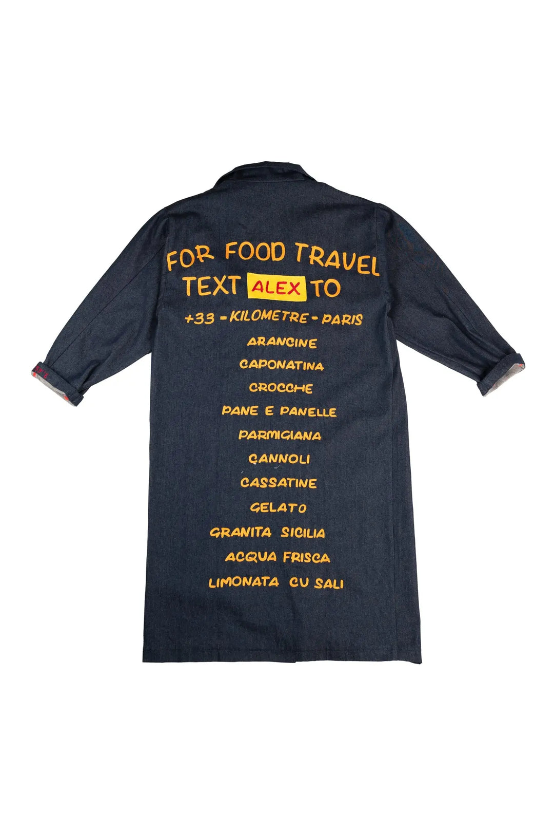 For food travel call Alex  - Dust Coat