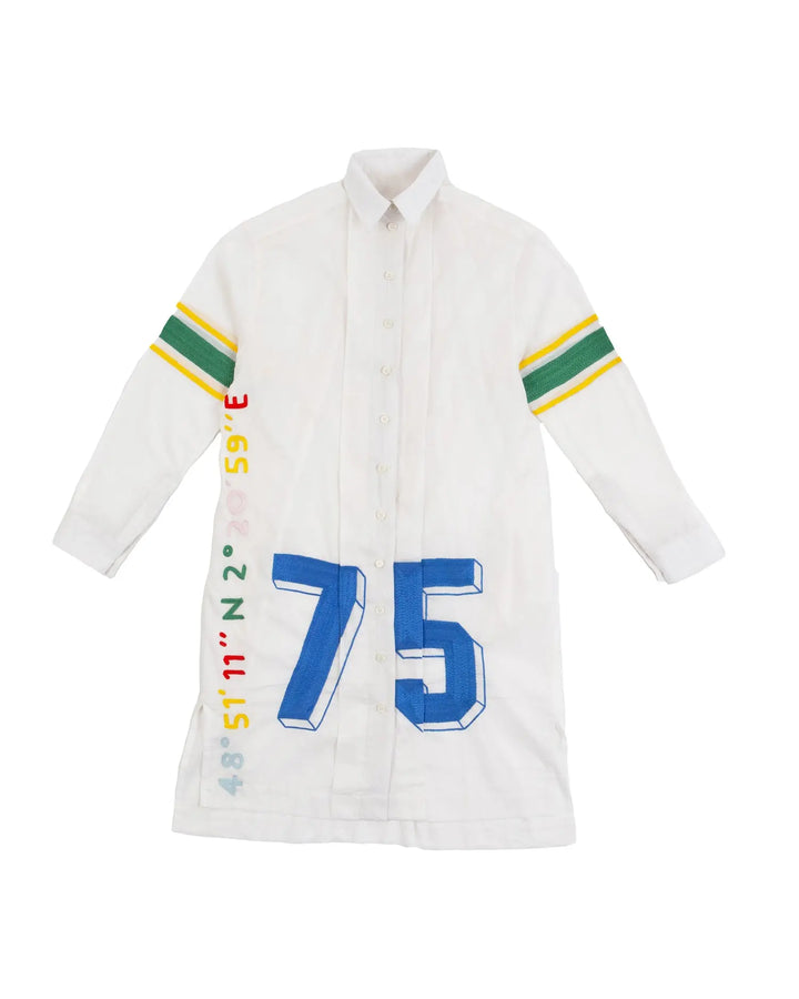 Kilometre Supporter 75 white - K-shirt Button Down K-shirt Button Down