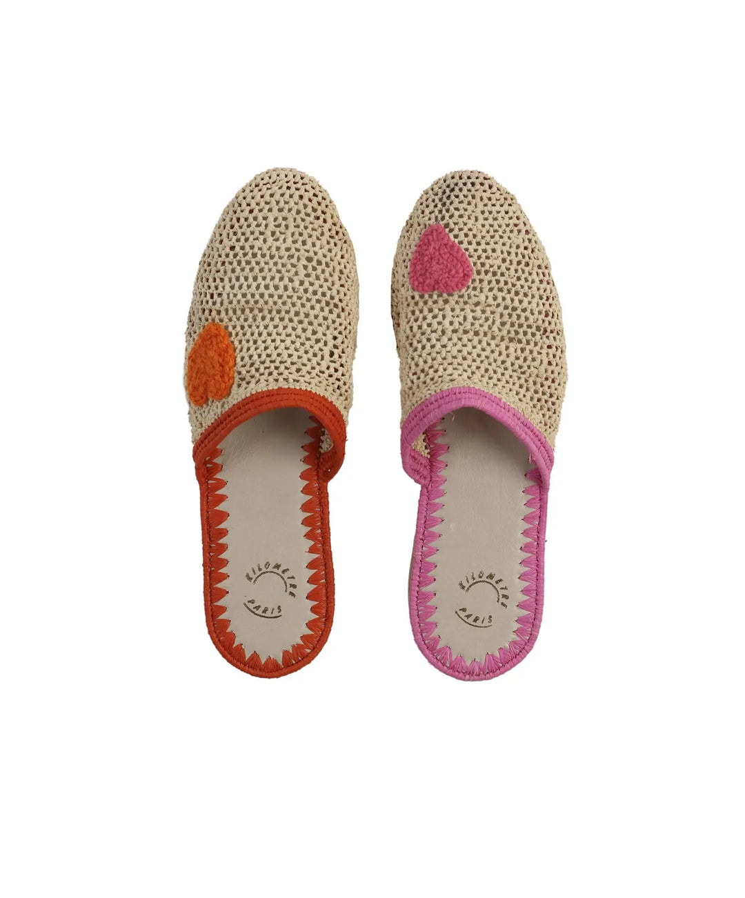 Pink Heart & Organge Heart Air Babouche